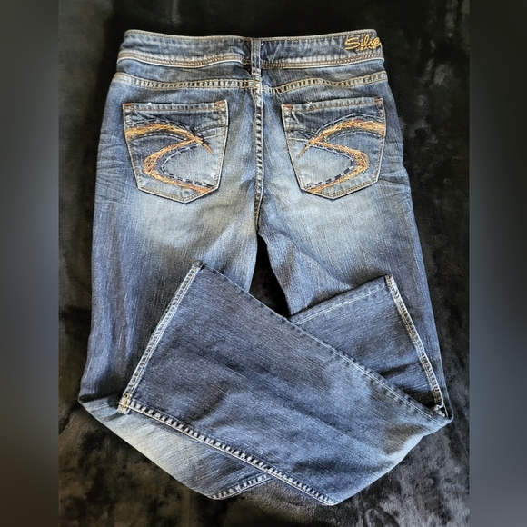 Silver - Women's Aiko Wide Leg Blue Jeans- Size 29 - Picture 6 of 7